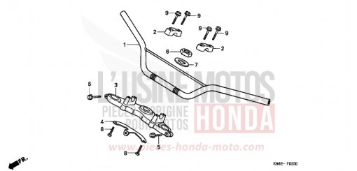 TUYAU DE GUIDON XR100R2 de 2002
